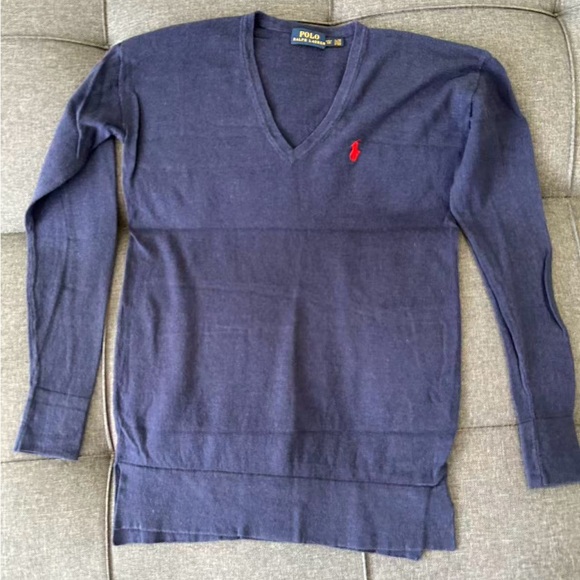 Polo Ralph Lauren Sweaters - Polo by Ralph Lauren Deep Blue V-Neck Sweater